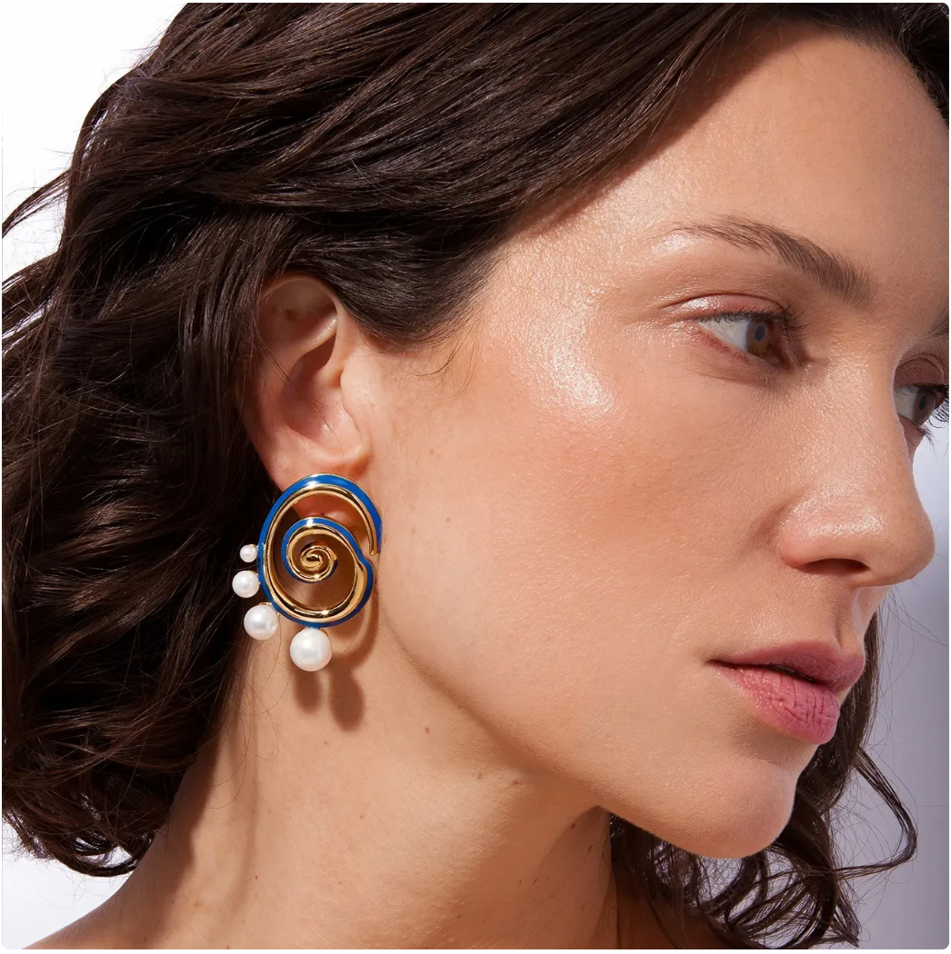 Pendientes Pearls Spiral