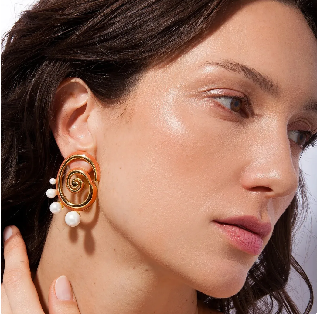 Pendientes Pearls Spiral