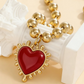 Collar Gold Chunky Red Heart