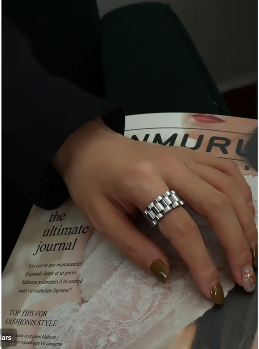 Anillo Silver Clock