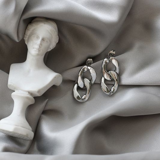 Aretes Silver Chain