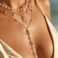 Collar Gold Long Clear diamonds
