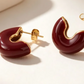 Mini Burgundy hoops
