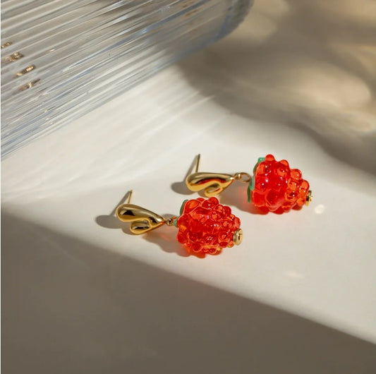 Aretes "Red Frambuesa"