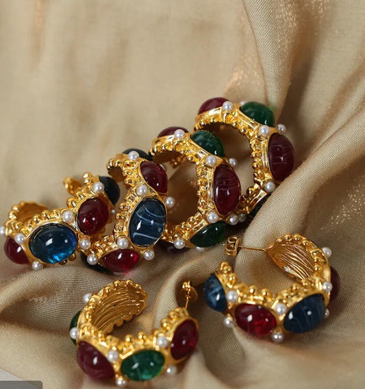 Pendientes Gemas Pearls