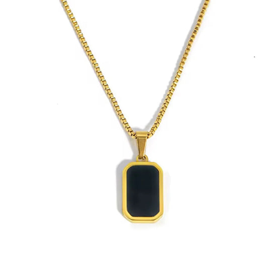 Cadena Urban "Gold Black Stone Slim”