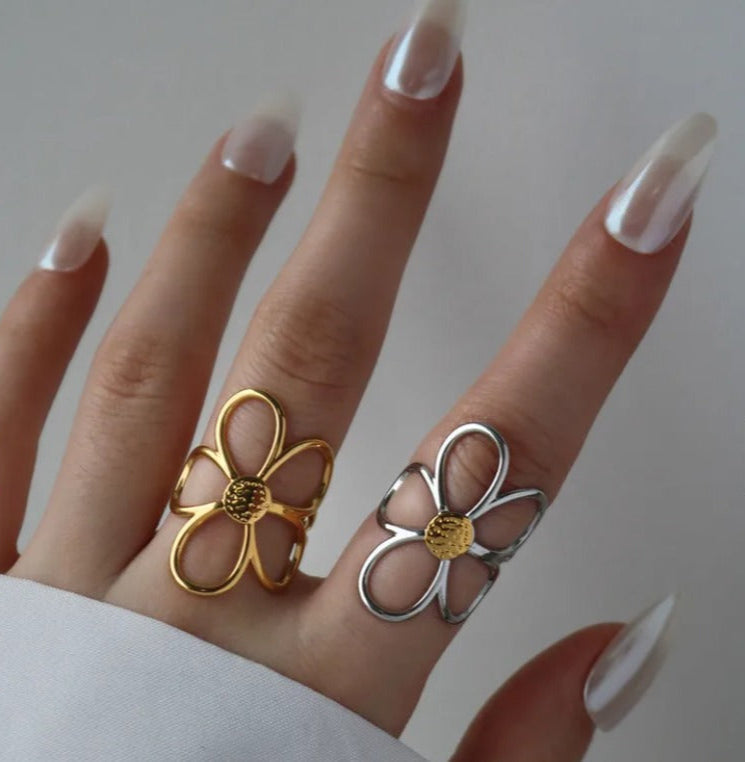 Anillo "Double Color Flower"