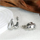 Pendientes Silver Organic Square