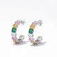 Pendientes "Pastel Diamonds Hoops"