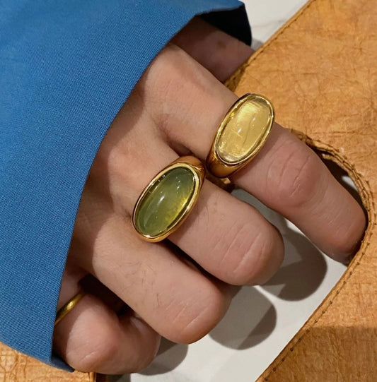 Anillo "Elegant Green Stone"