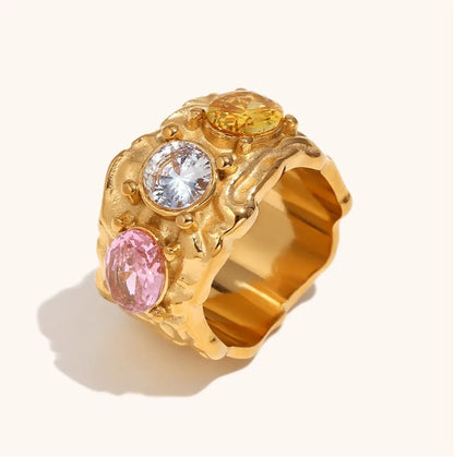 Anillo Golden Cute Stones