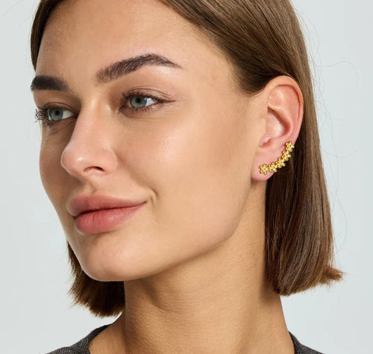 Aretes con Earcuff Flowers