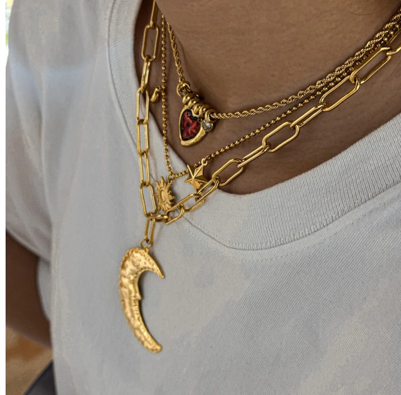 Collar Sun Moon & Star