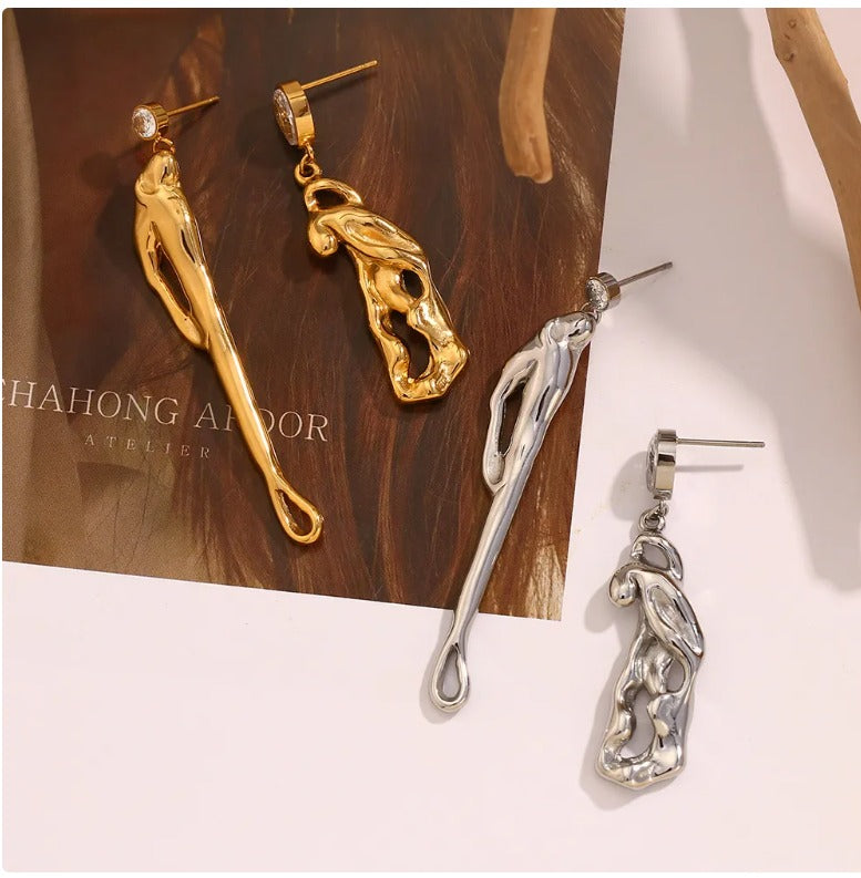 Aretes  Asymmetric Silver